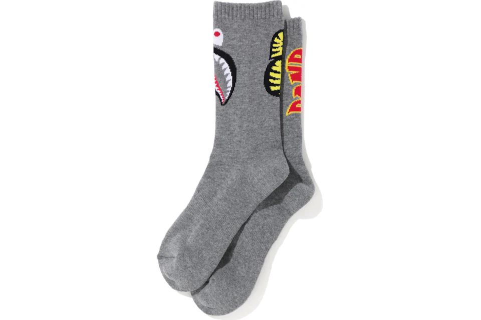 BAPE 2nd Shark Socks Grey