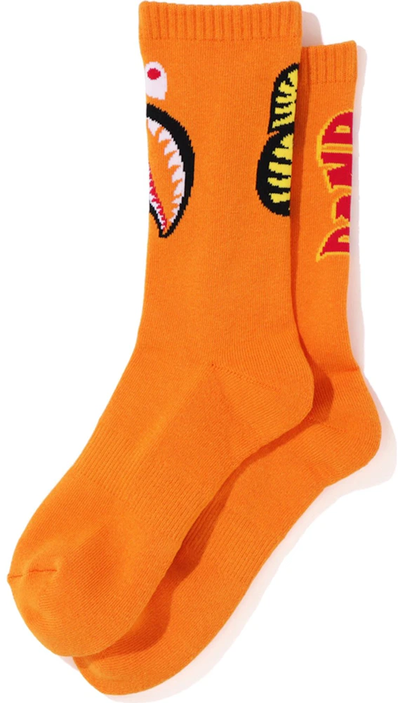 BAPE 2nd Shark Socks Orange Men's - FW19 - US