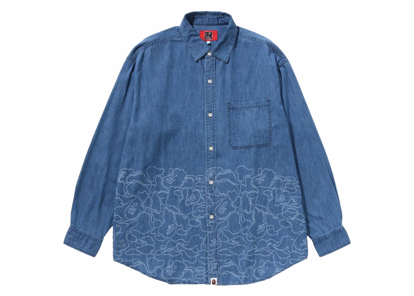 BAPE 30th Anniversary Denim Shirt Light Indigo Men's - FW23 - US