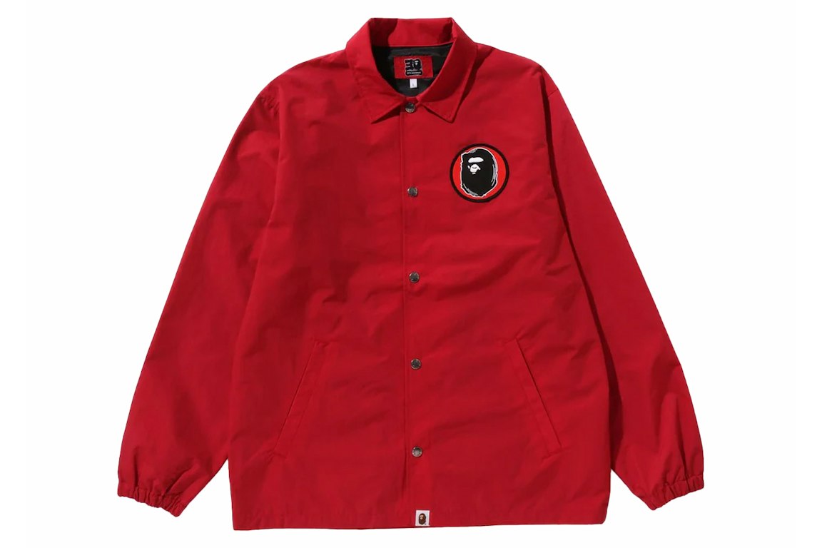 Pre-owned Bape 30th Anniversary Senjya Fuda Coach Jacket Red