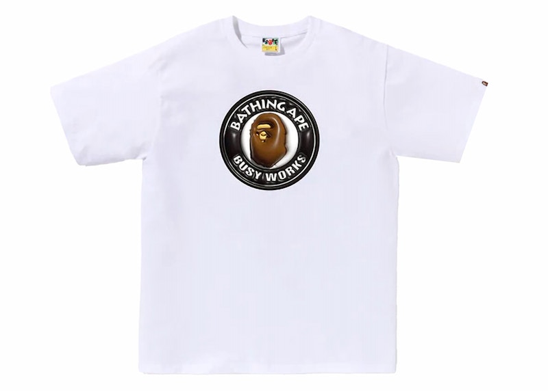 BAPE 3D Busy Works Tee White