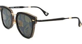 BAPE 6 Sunglasses Black/Gold