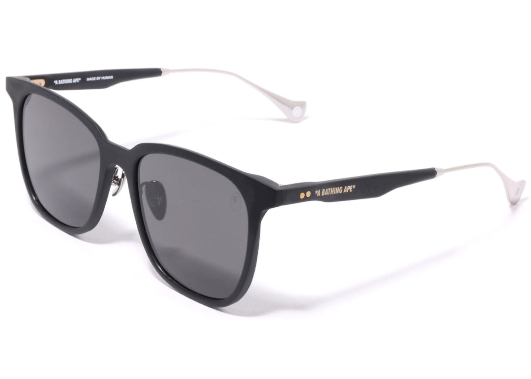 Pre-owned Bape 8 Sunglasses Black Silver