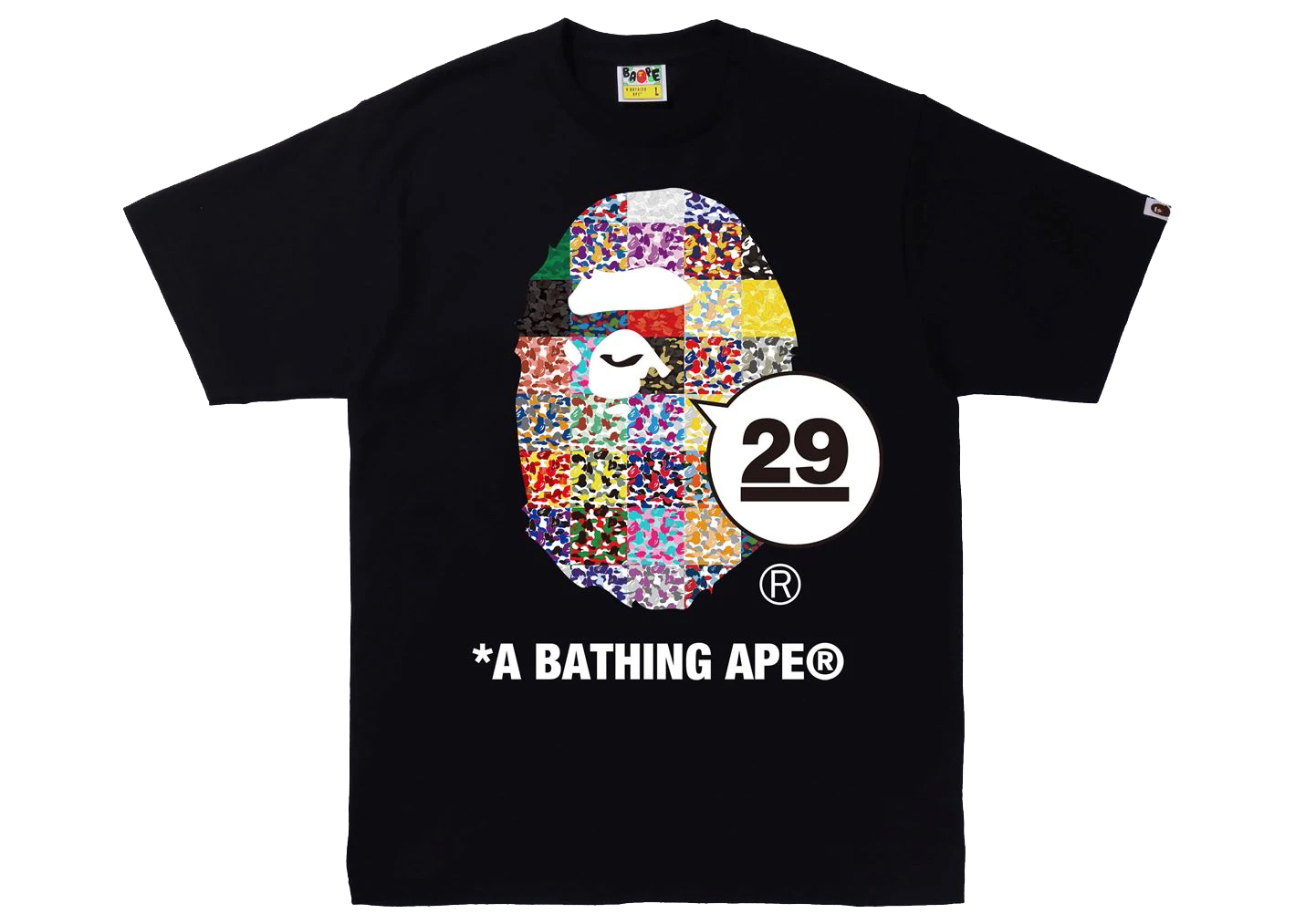 BAPE 28th Anniversary Ape Head Tee Black Men's - SS21 - US