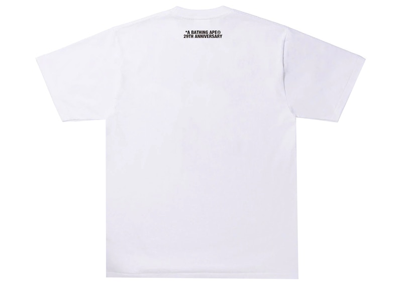 BAPE A Bathing Ape 29th Anniversary Ape Head Tee White