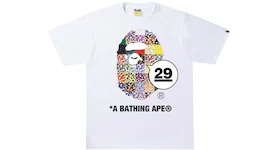 BAPE A Bathing Ape 29th Anniversary Ape Head Tee White
