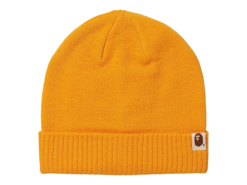 BAPE A Bathing Ape 2Way Knit Cap Yellow