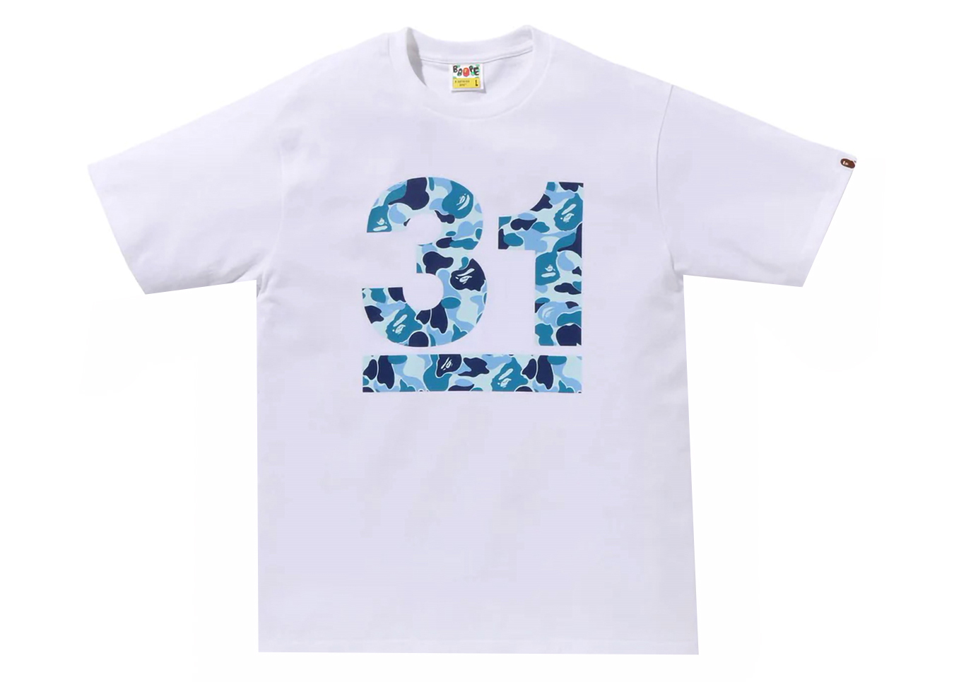 BAPE A Bathing Ape 31st Anniversary ABC Camo Tee White/Blue Men's