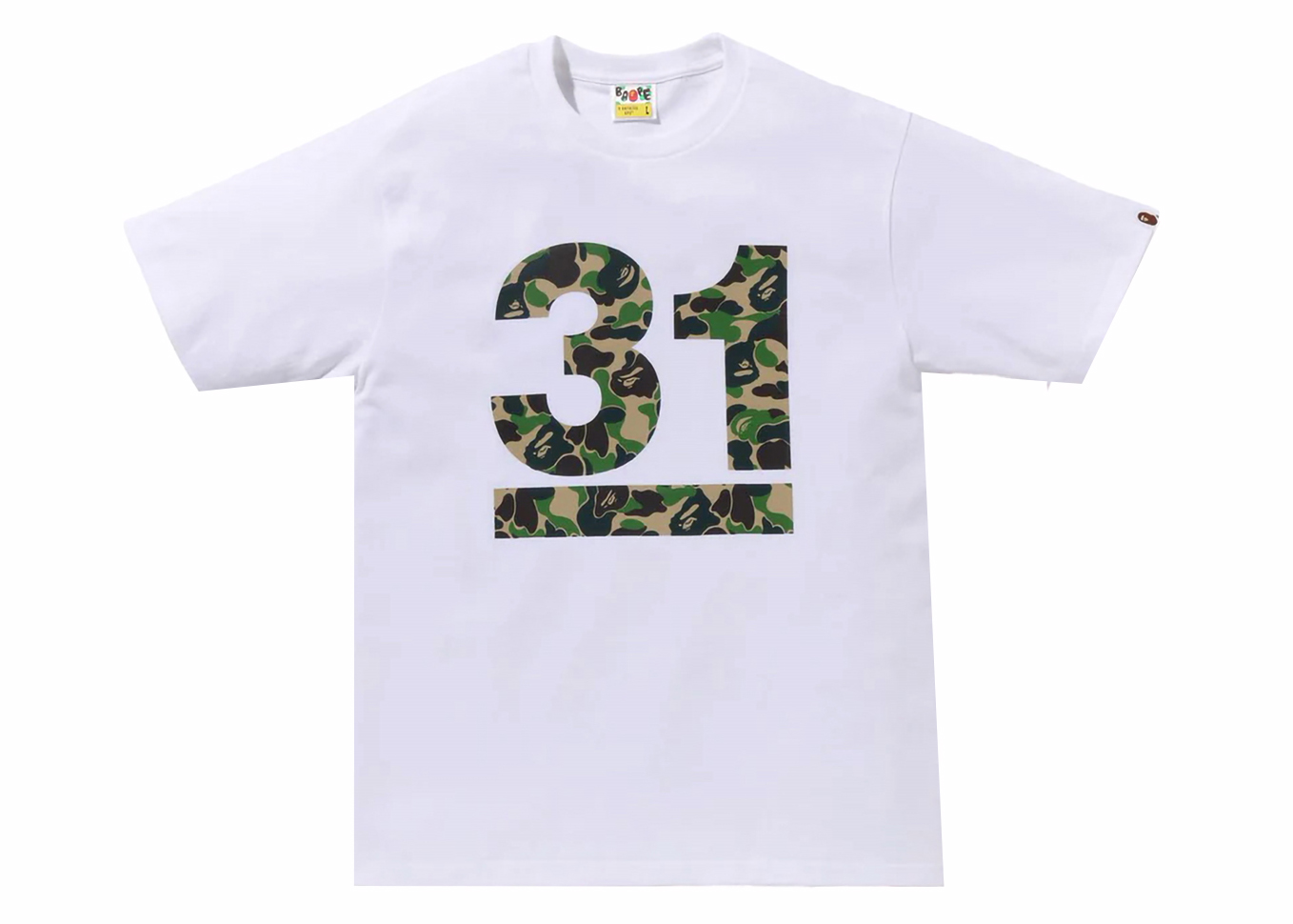 BAPE A Bathing Ape 31st Anniversary ABC Camo Tee White/Green Men's