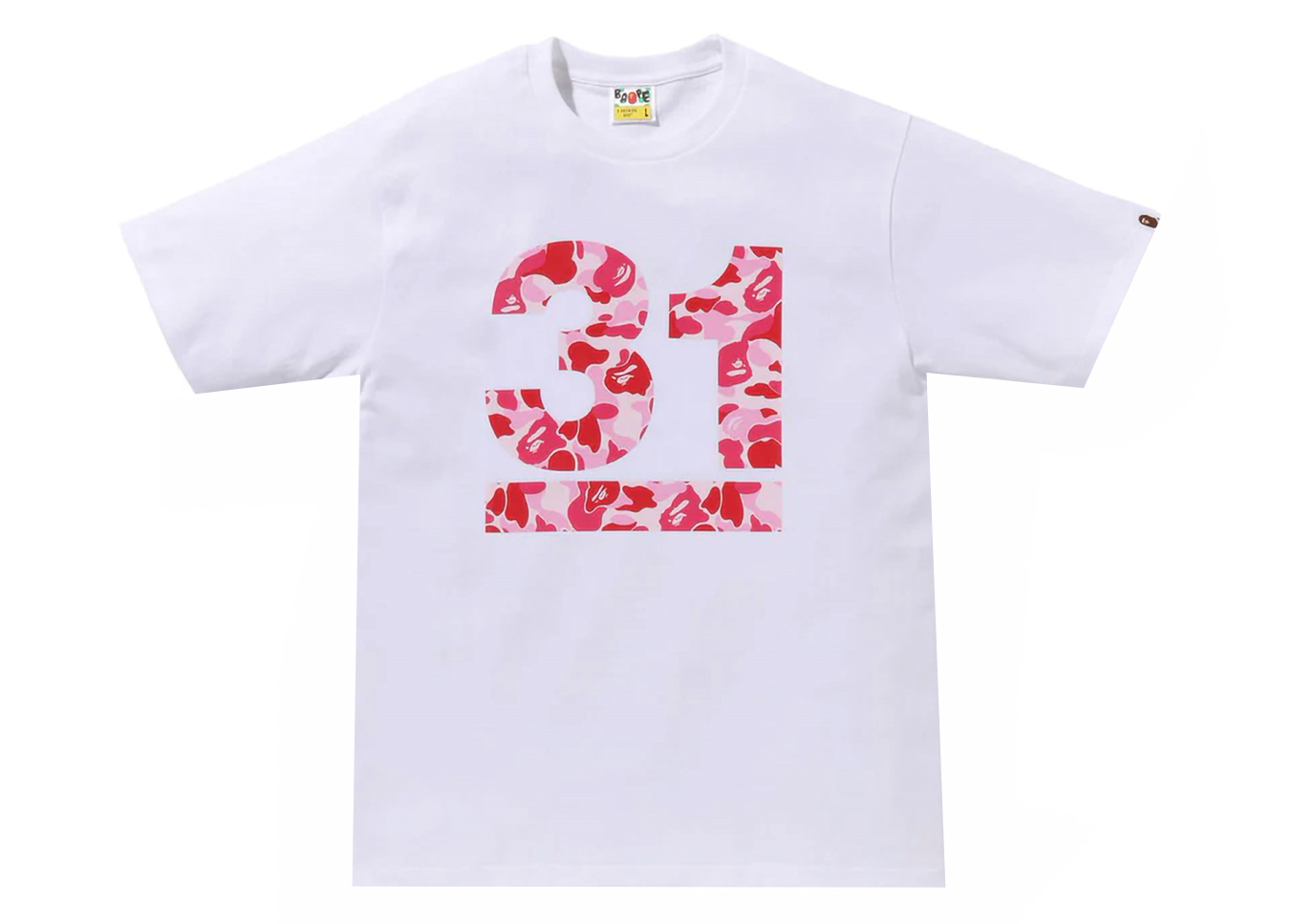 BAPE A Bathing Ape 31st Anniversary ABC Camo Tee White/Pink Men's