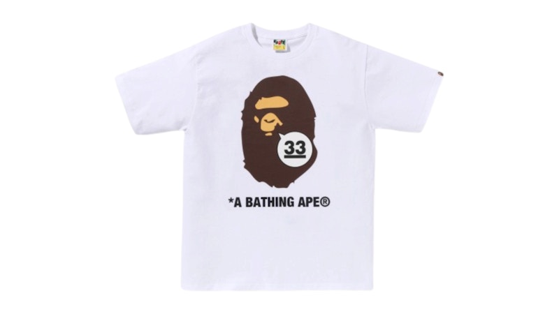 BAPE A Bathing Ape 33rd Anniversary Ape Head T-shirt White メンズ