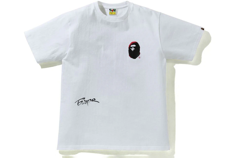 Overdraw component Engage BAPE A Bathing Ape Back Street Tee White - SS21 - US