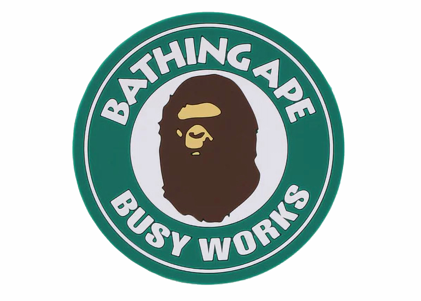 BAPE A Bathing Ape Busy Works Rubber Coaster Green - FW23 - JP