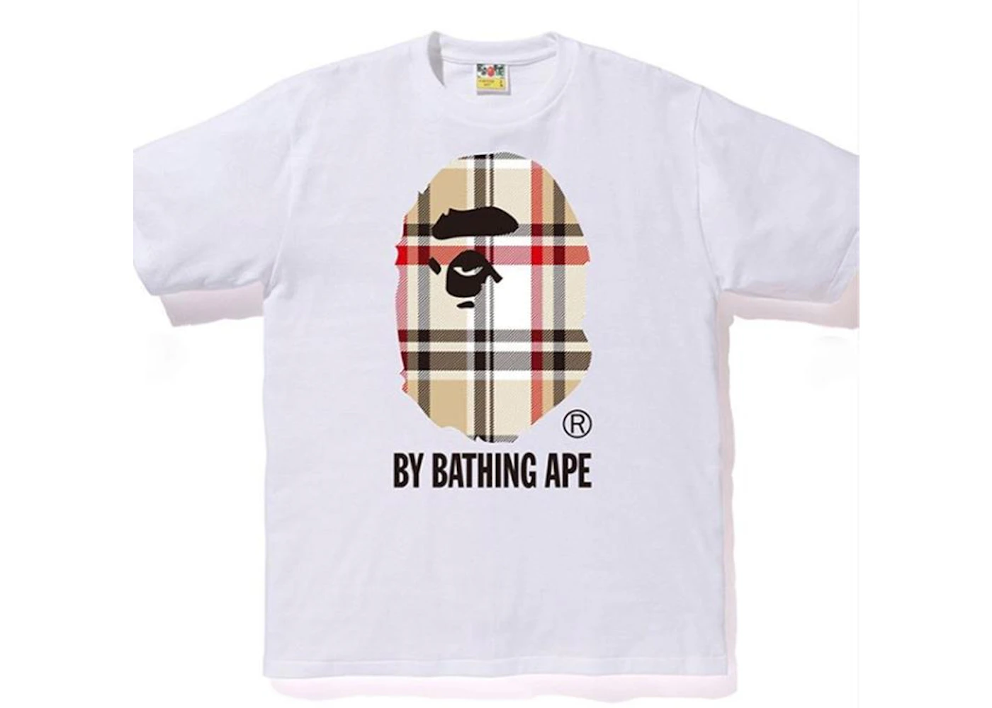 Bape A Bathing Ape Check By Bathing Tee White Beige Us Bape A Bathing Ape Check By Bathing Tee White Beige Us