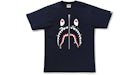 BAPE A Bathing Ape City Camo Shark Tee Navy