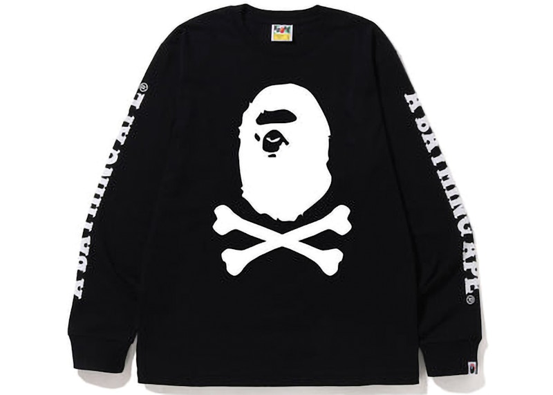 BAPE A Bathing Ape Crossbone L/S Tee Black Men's - FW22 - US