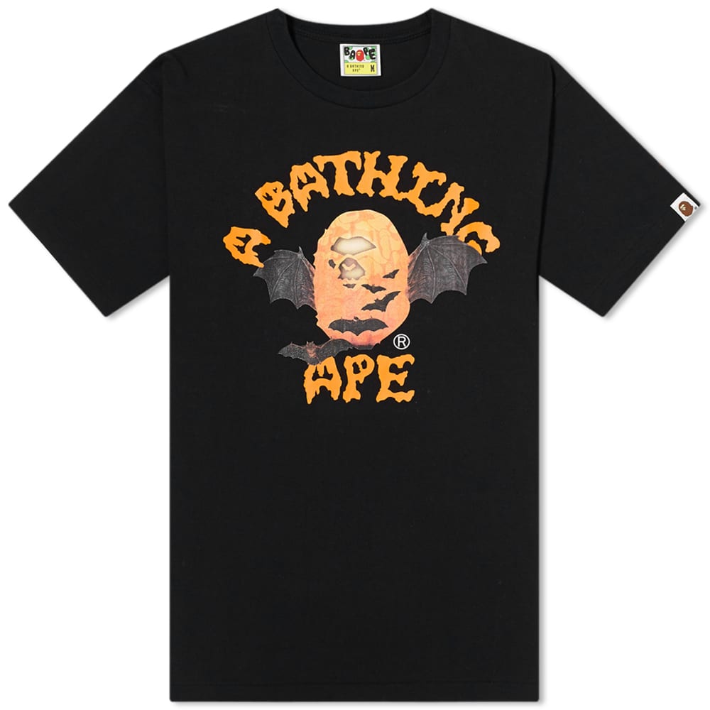 BAPE A Bathing Ape Halloween College Tee Black メンズ - JP