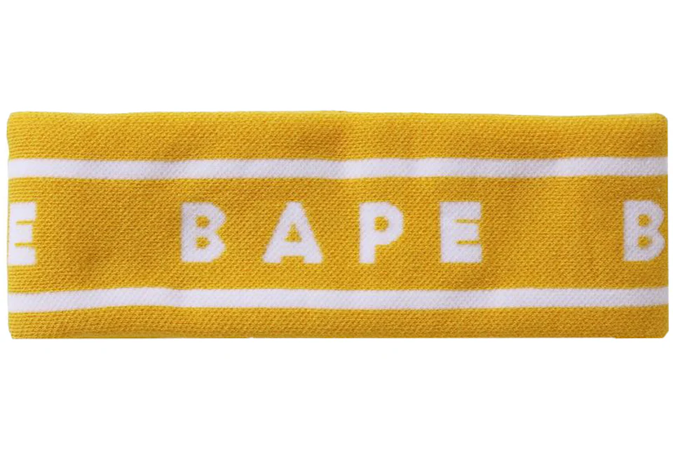 BAPE A Bathing Ape Headband Yellow