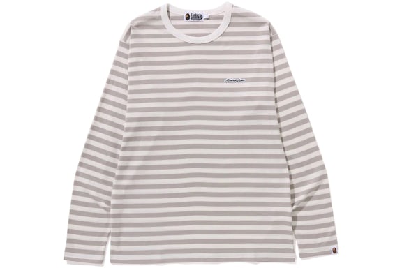 BAPE A Bathing Ape Hoop L/S Camiseta Gris