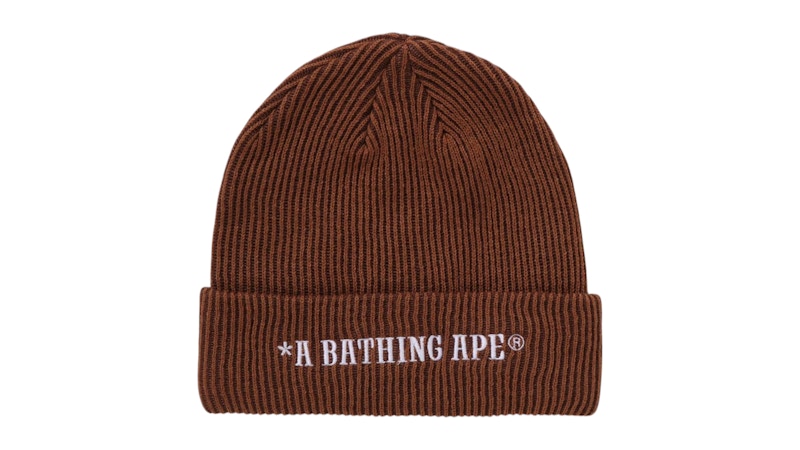 【A・BATHING APE】BAPE STA KNIT CAP brown BAPE A Bathing Ape Knit Cap Brown Men's - FW25 - US