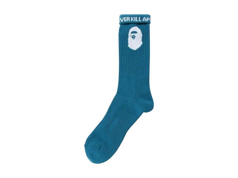 Calcetines BAPE A Bathing Ape con logo, azules