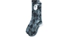 BAPE A Bathing Ape Uomo Ape Head Tie Dye Calzini Nero