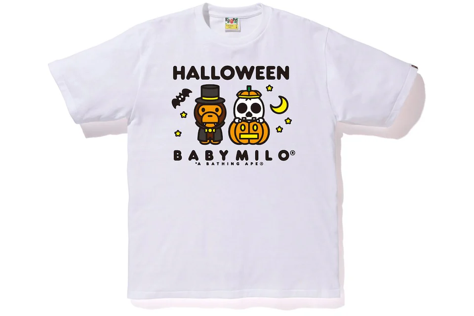 BAPE A Bathing Ape Men Halloween Baby Milo Tee White