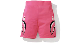 BAPE A Bathing Ape Neon Shark Sweat Shorts Pink