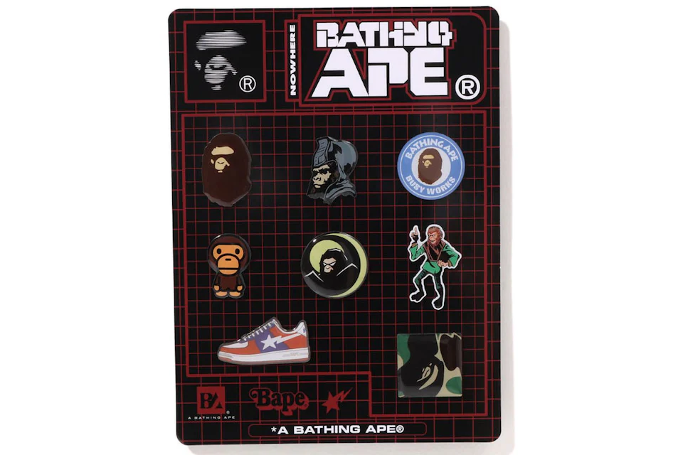 BAPE A Bathing Ape Pins Set Multi