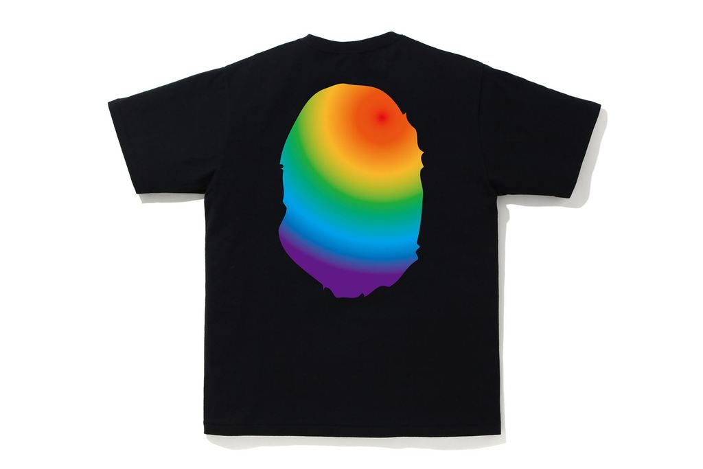 BAPE A Bathing Ape Rainbow Big Ape Head Tee Black メンズ - JP