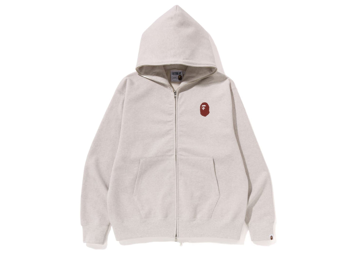 BAPE A Bathing Ape Relaxed Fit Full Zip Hoodie Ivory Men's - SS23 - US