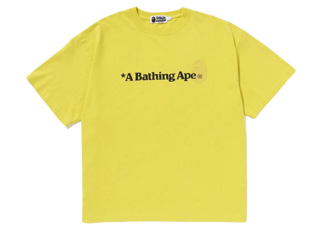Pre-owned Bape A Bathing Ape Relaxed Fit Tee Yellow