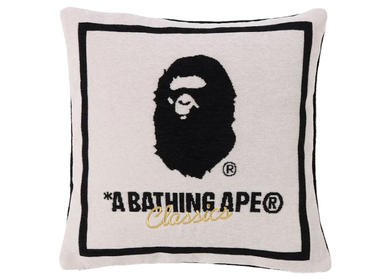 BAPE A Bathing Ape Square Cushion Ivory - SS23 - US