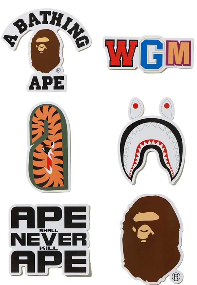 BAPE A Bathing Ape Sticker Pack Multi