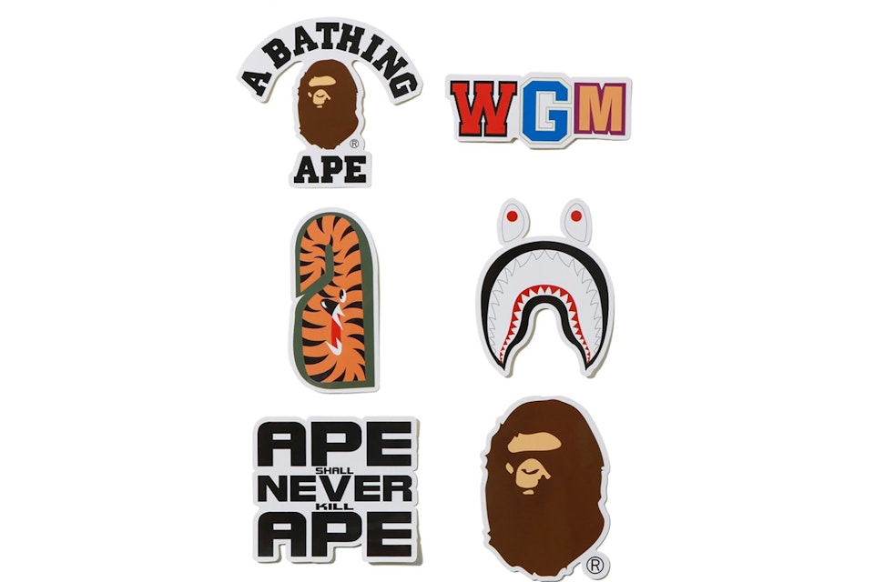 BAPE A Bathing Ape Sticker Pack Multi