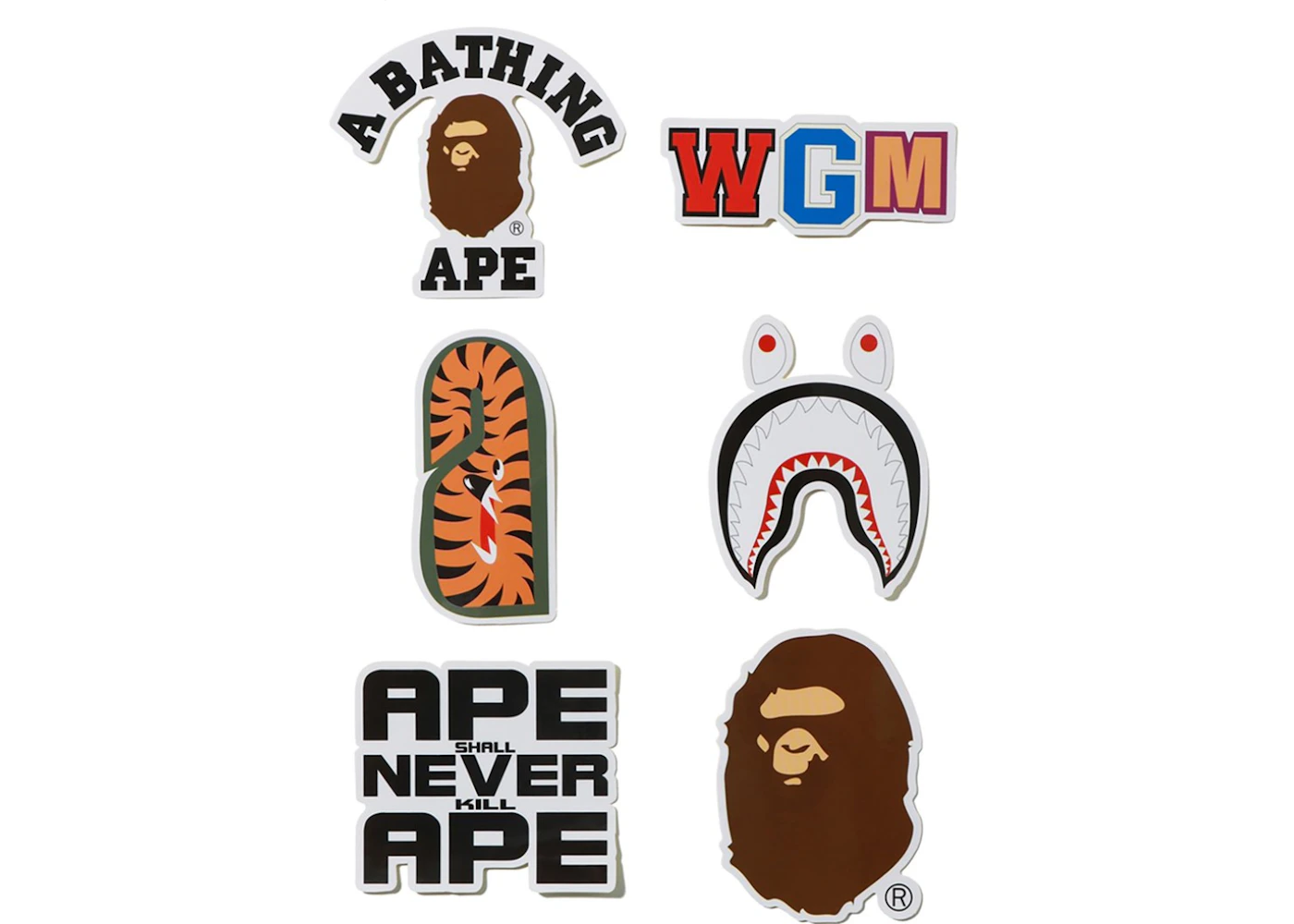 BAPE A Bathing Ape Sticker Pack Multi - FW19 - US