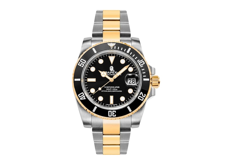 BAPE A Bathing Ape Type 1 BAPEX Watch Gold