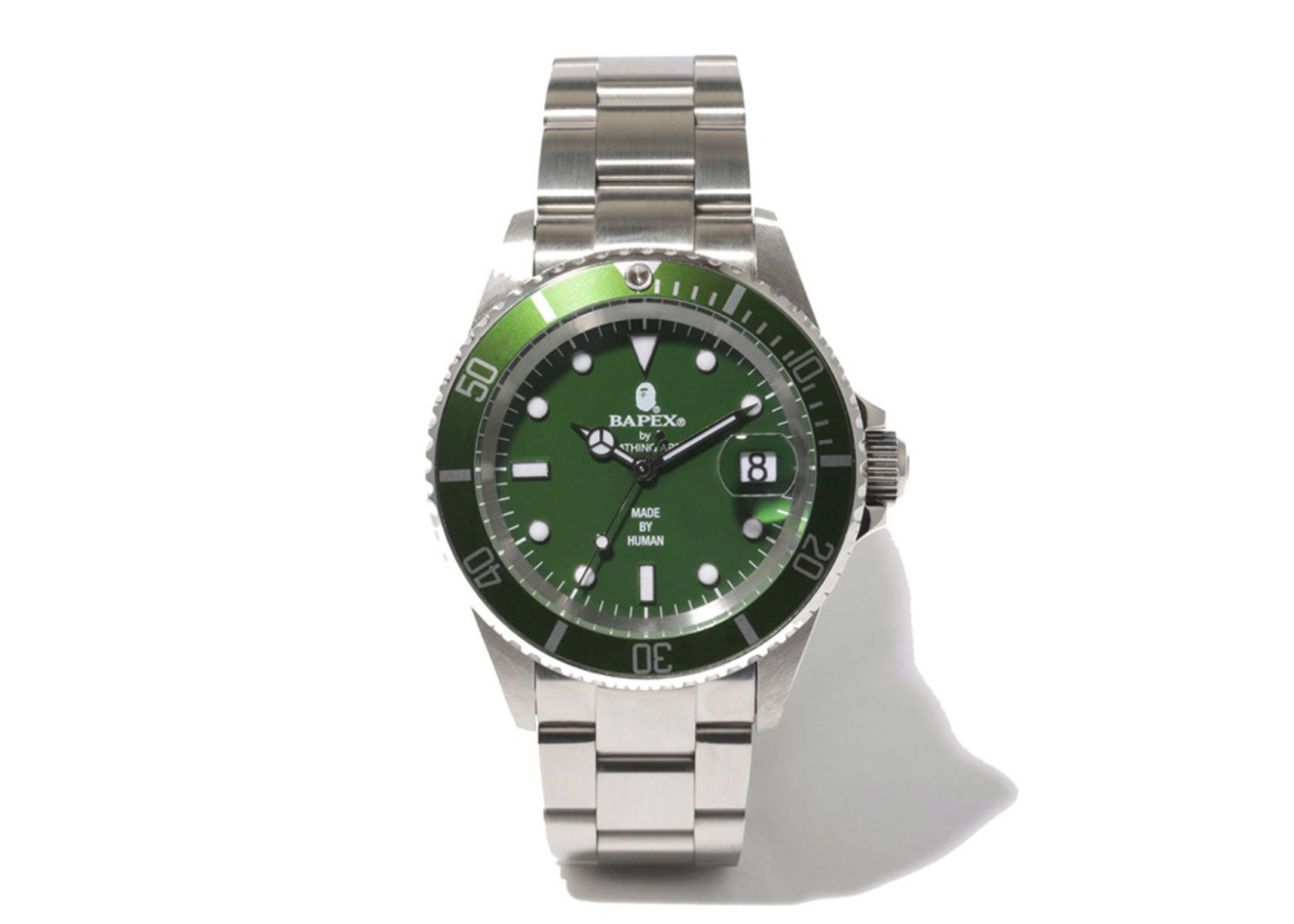 BAPE A Bathing Ape Type 1 Bapex Watch (2013) Green/Silver Men's