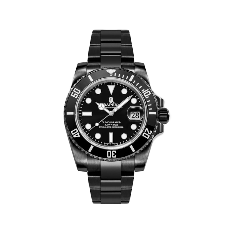 BAPE A Bathing Ape Type 1 Bapex Watch Black/Black/Black Men's