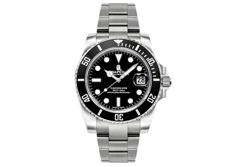 BAPE A Bathing Ape Type 1 Bapex Watch Silver/Black - SS21 - US