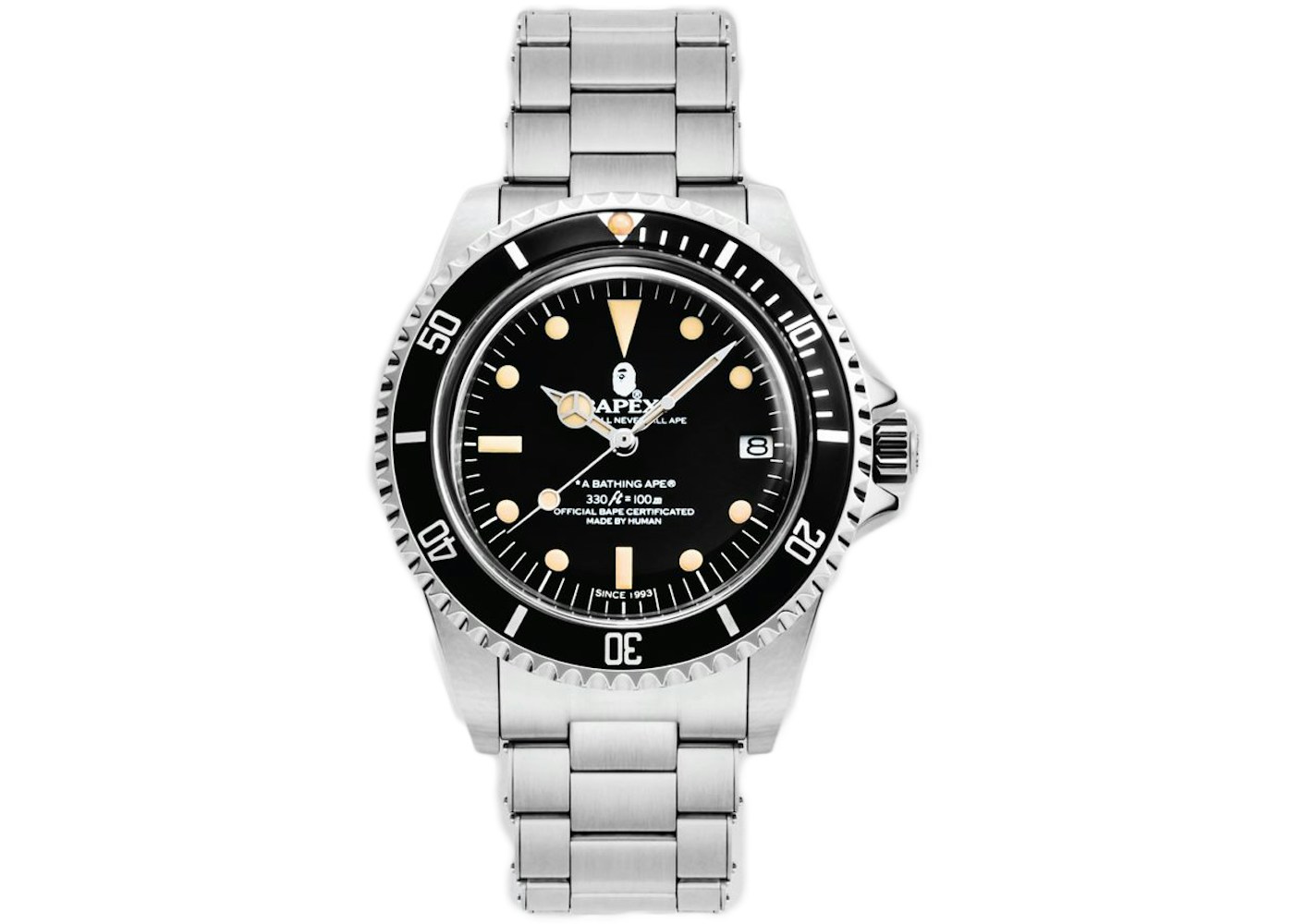 Bape A Bathing Ape Vintage Type 1 Bapex Watch Black Ss21 Bape A Bathing Ape Vintage Type 1 Bapex Watch Black Ss21