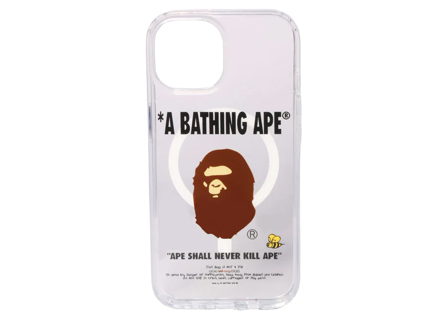 BAPE A Bathing Ape iPhone 15 Case Clear