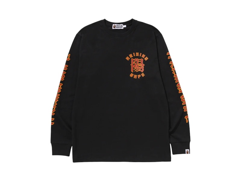 BAPE A Rising Bape LS Tee Black