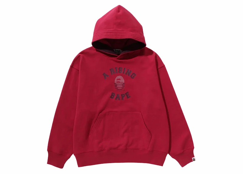 Red on sale bape sweatshirt