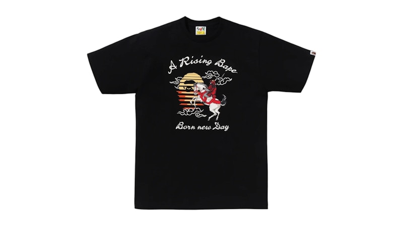 BAPE A Rising Horse Tee Black