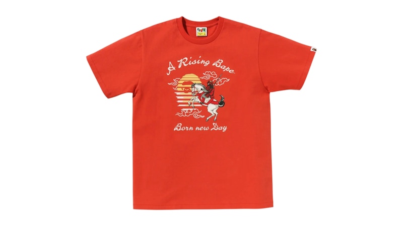 BAPE A Rising Horse Tee Orange