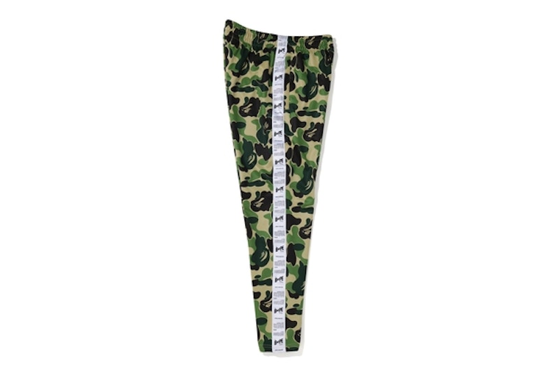 BAPE ABC Bapesta Tape Jersey Pants Green Men's - FW19 - GB