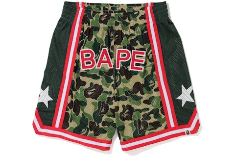 BAPE ABC Basketball Shorts Green Men's FW19 US1