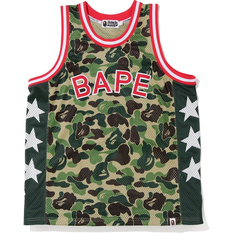 BAPE ABC Basketball Tank Top Green