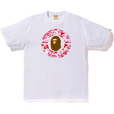 BAPE ABC Busy Works Tee White/Pink Men's - US